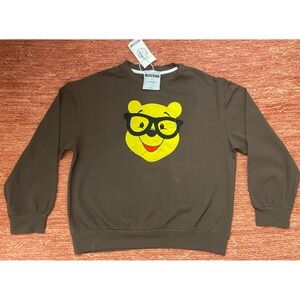 Moschino Couture! NWT Winnie The Pooh Appliqué Brown Sweatshirt **Size**  Pics